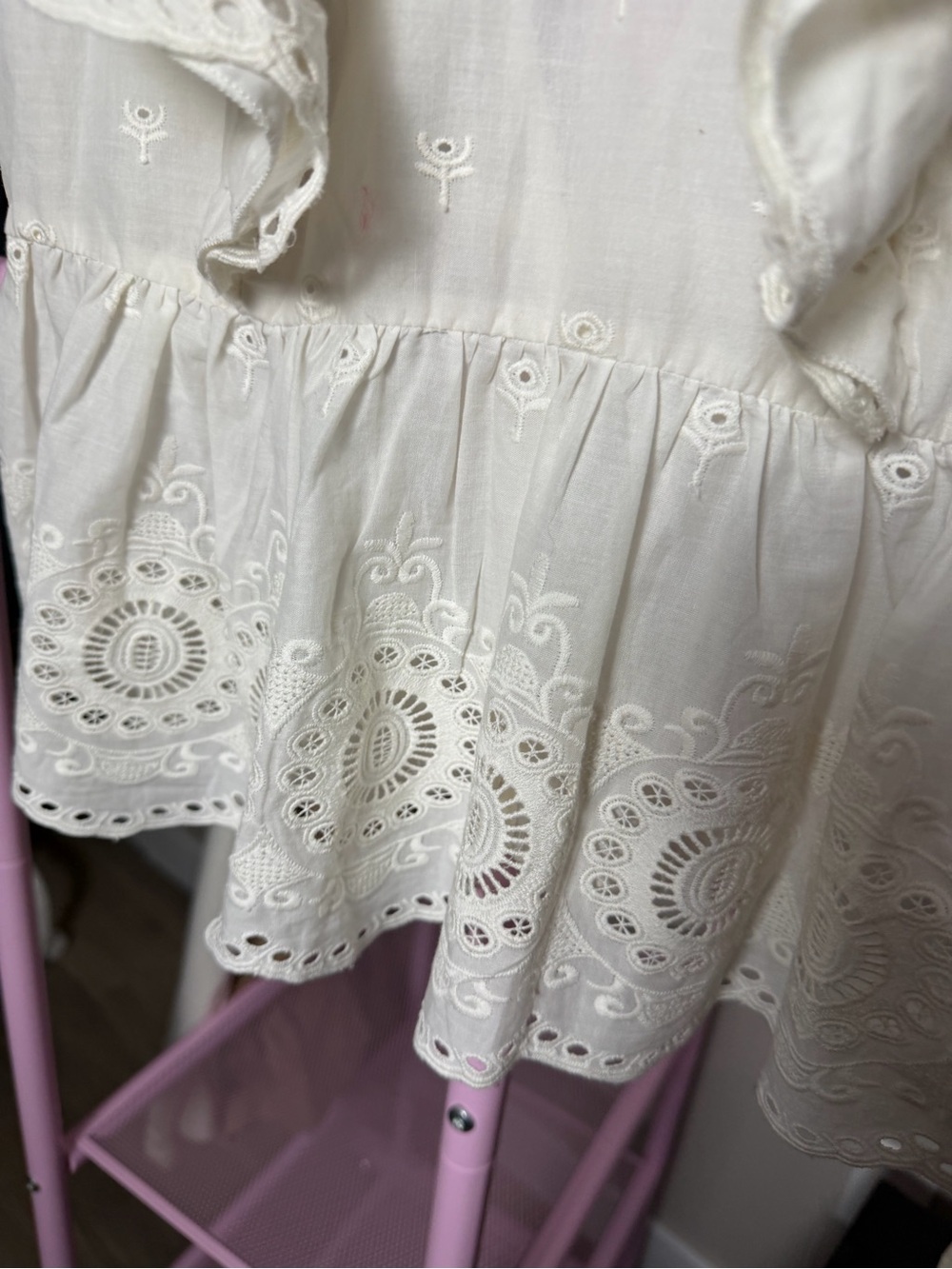 ASOS | NWT CREAM RUFFLE PEPLUM TOP - Picture 9 of 9